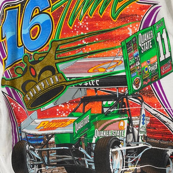 Vintage 2000 Steve Kinser Outlaw Racing Tee Size M - Picture 5 of 5
